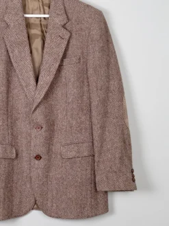 Men's 1970s Vintage Brown Tweed Jacket 38