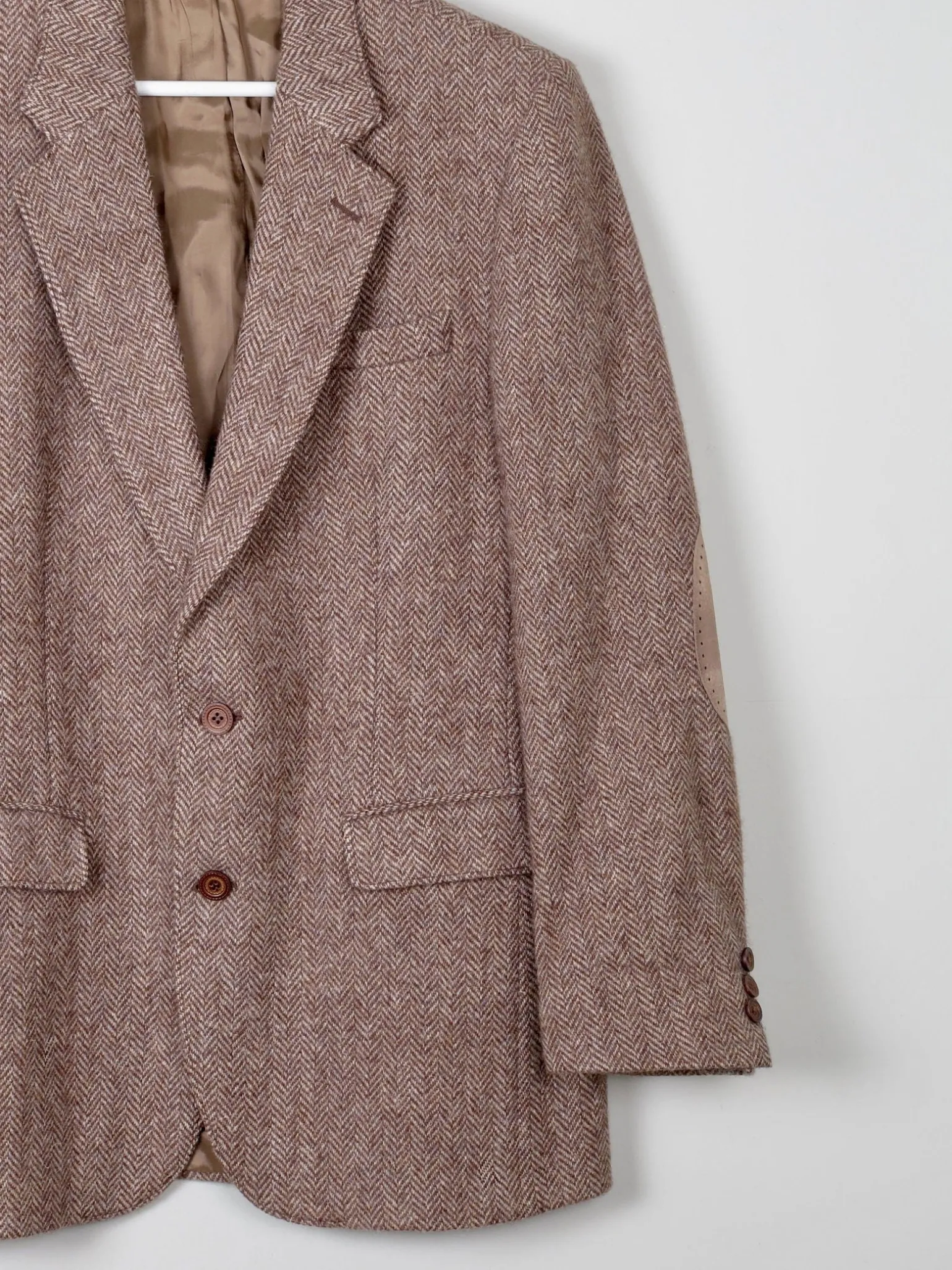 Men's 1970s Vintage Brown Tweed Jacket 38"