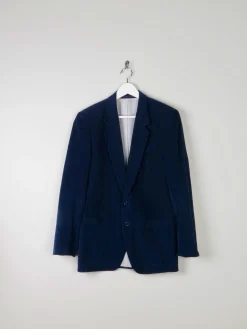 Men's 1970s Vintage Corduroy Jacket Navy 38" S