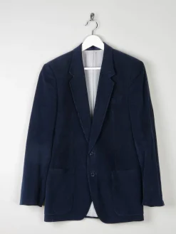 Men's 1970s Vintage Corduroy Jacket Navy 38" S
