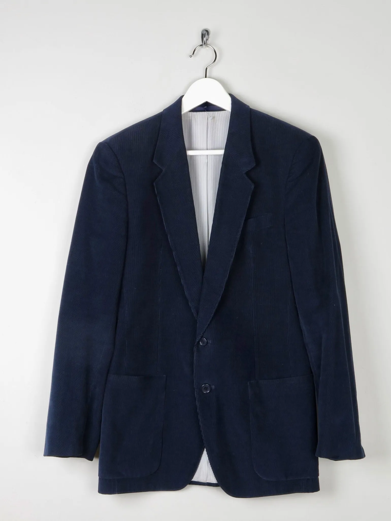 Men's 1970s Vintage Corduroy Jacket Navy 38" S