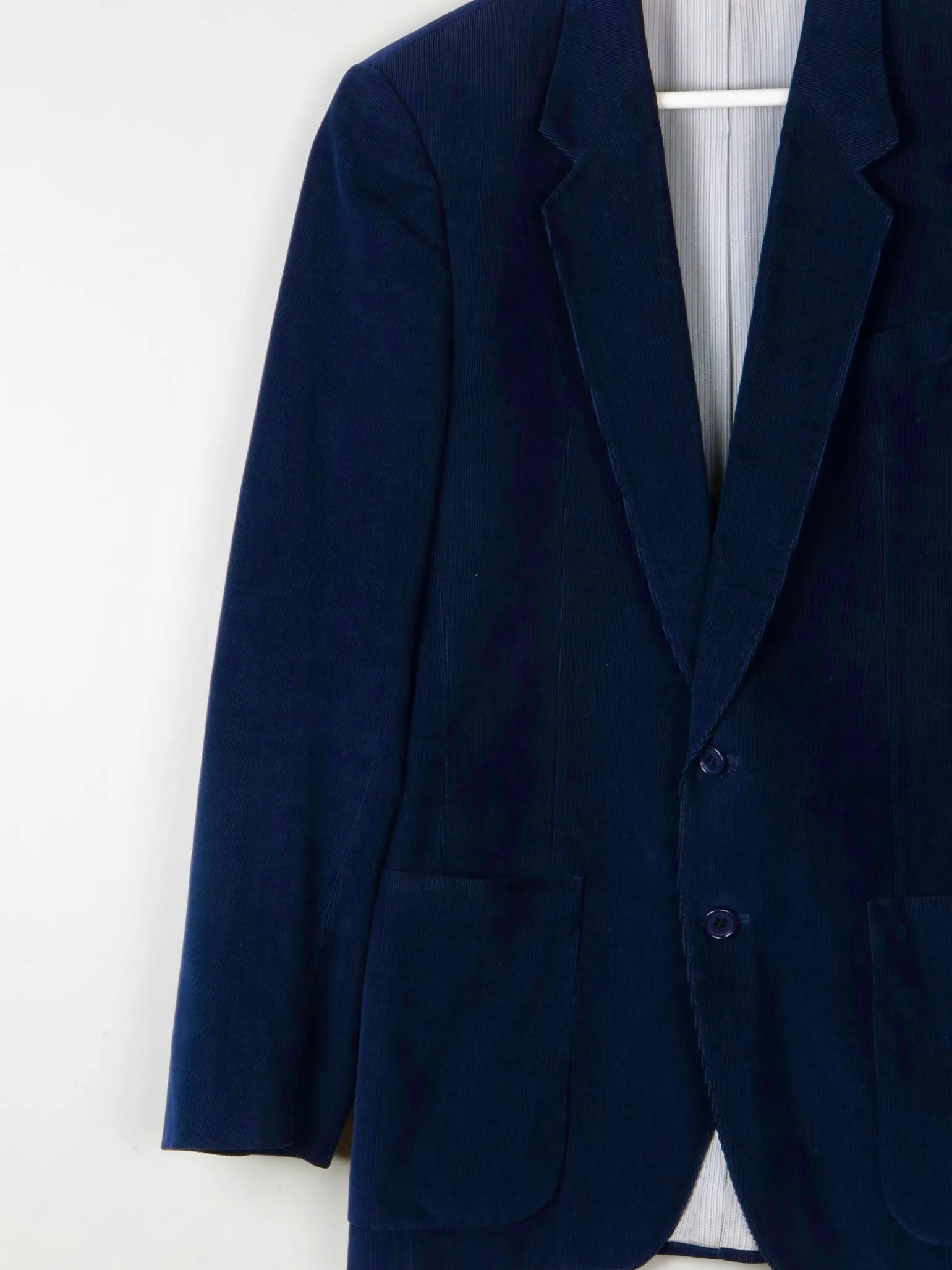 Men's 1970s Vintage Corduroy Jacket Navy 38" S