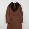 Men's 1970s Vintage Sheepskin Coat 44/ Large