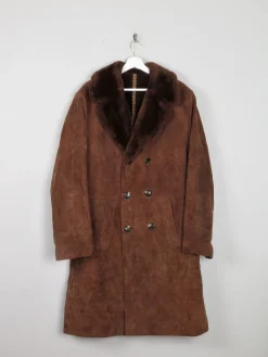 Men's 1970s Vintage Sheepskin Coat 44/ Large
