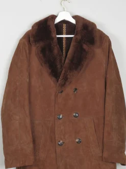 Men's 1970s Vintage Sheepskin Coat 44/ Large