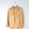 Men's 1970s Vintage Tan Leather Jacket 40" S/M