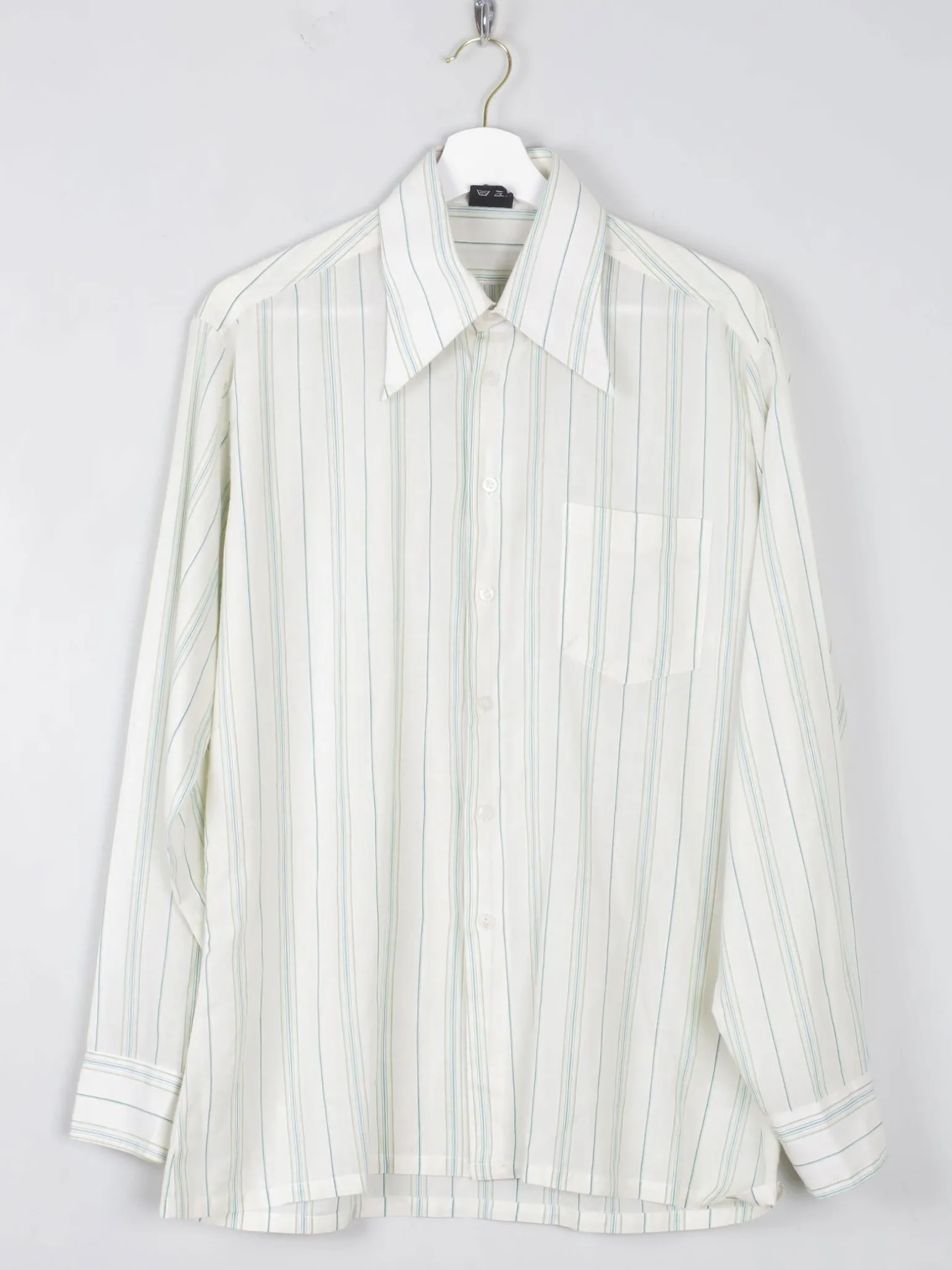 Men's Striped 1970s Vintage Shirt M