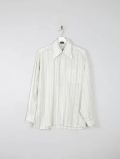 Men's Striped 1970s Vintage Shirt M