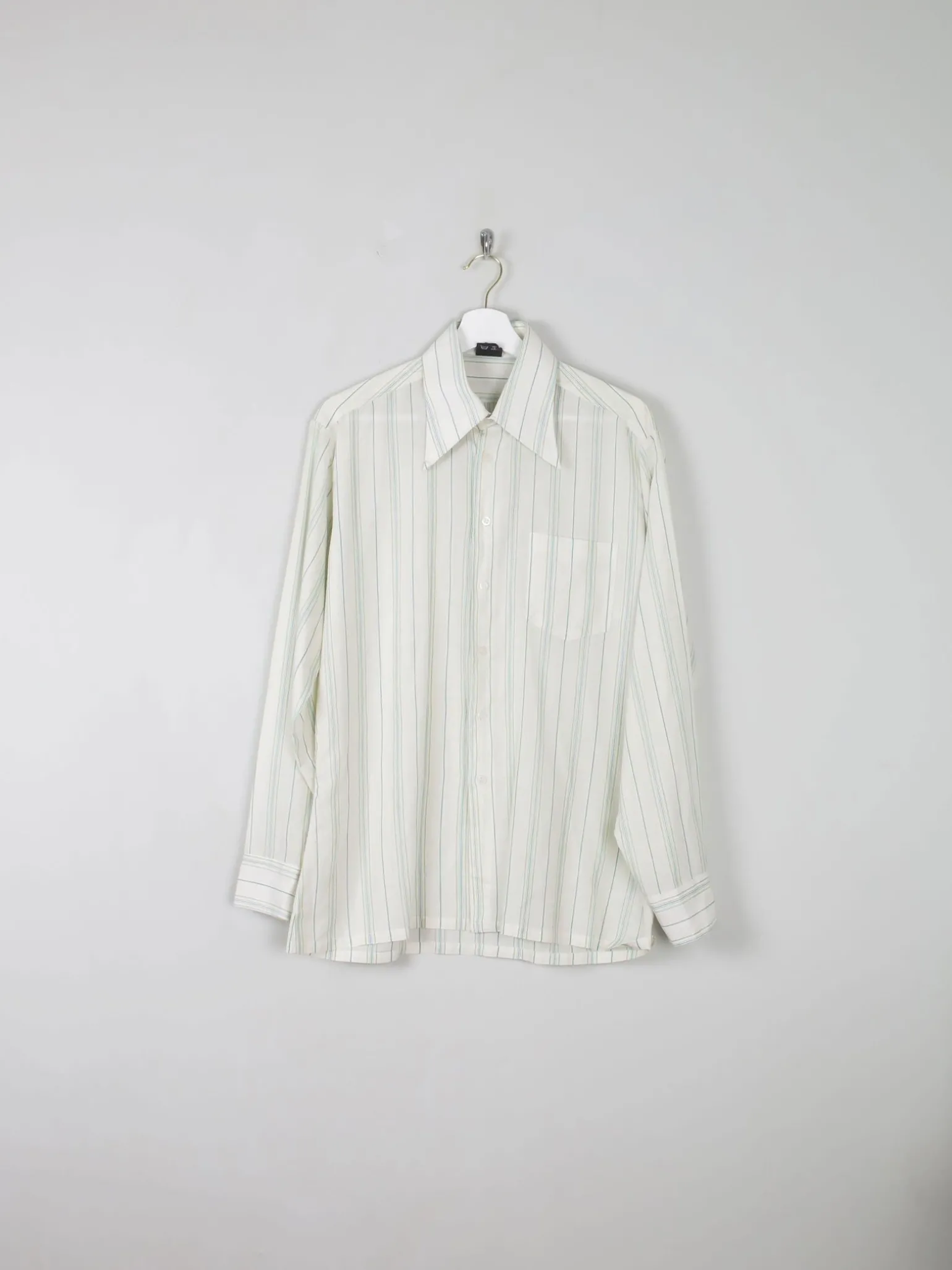 Men's Striped 1970s Vintage Shirt M