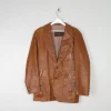 Men's Tan Vintage Leather Jacket 38/40R" Jacques Olivier