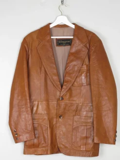 Men's Tan Vintage Leather Jacket 38/40R