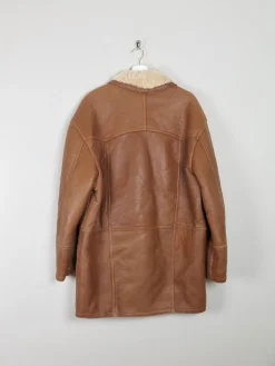 Men's Tan Vintage Shearling Short Coat L/XL