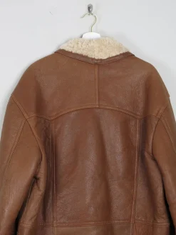Men's Tan Vintage Shearling Short Coat L/XL