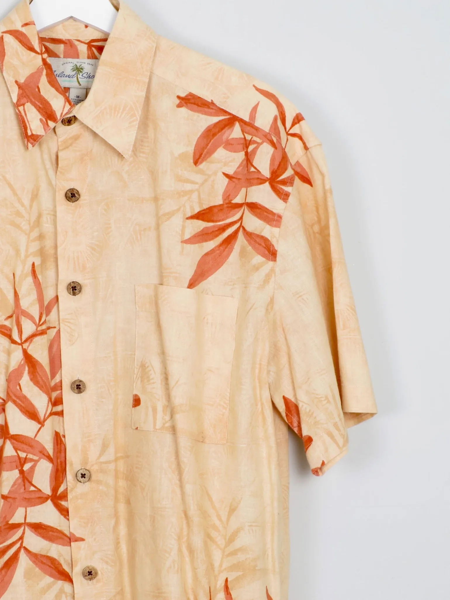 Men's Tangerine Vintage Hawaiian Shirt M/L