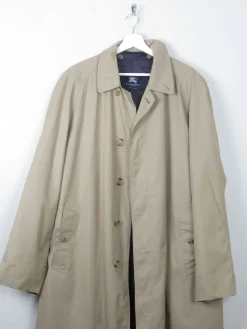 Men's Taupe/Beige Vintage Burberry Trench Coat L/XL