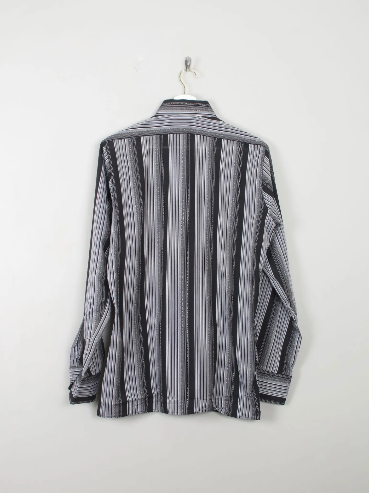 Men's Unworn Vintage Shirt 1970s Striped Rocola 15"/38