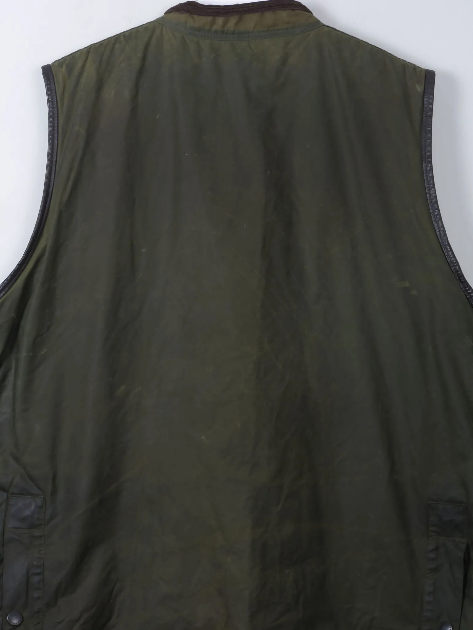 Men's Vintage Barbour Gilet Waxed Green XL