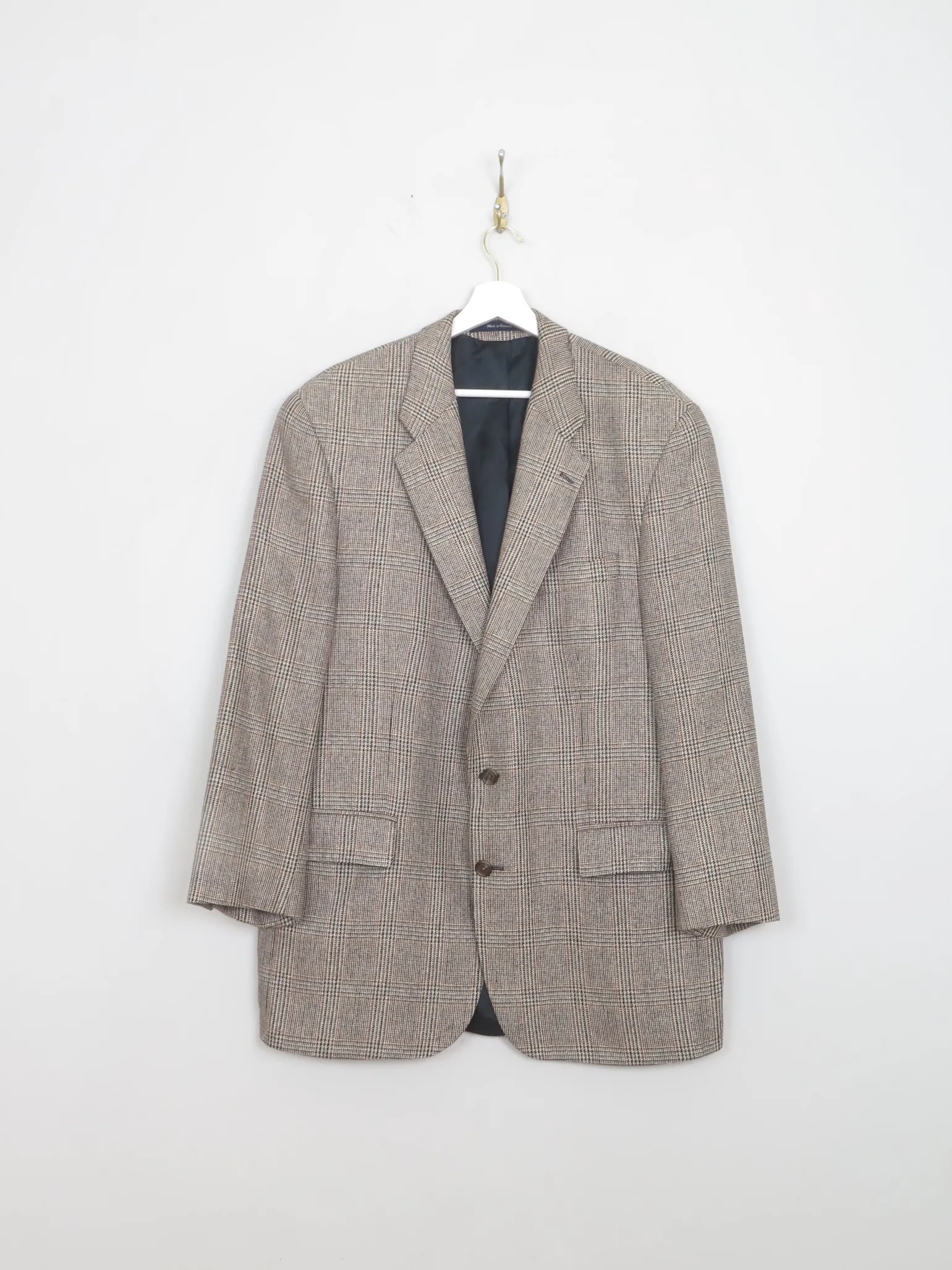 Men's Vintage Beige Check Chaps Jacket 42"
