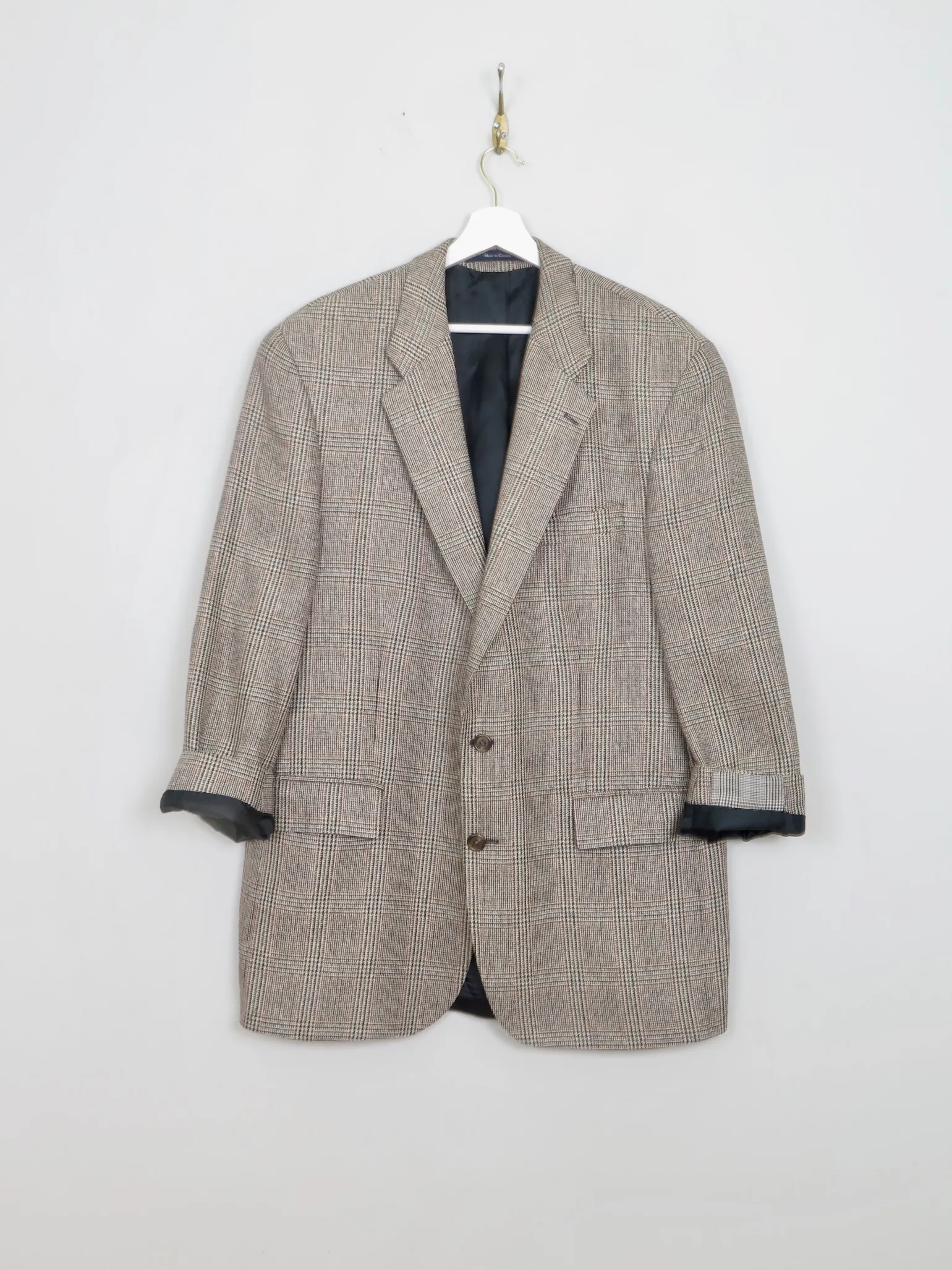 Men's Vintage Beige Check Chaps Jacket 42"