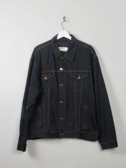 Men's Vintage Black Denim Jacket M/L