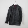 Men's Vintage Black Leather Jacket M