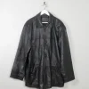 Men's Vintage Black Leather Jacket L