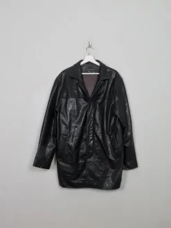 Men's Vintage Black Leather Jacket M/L