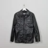Men's Vintage Black Leather Jacket S/M
