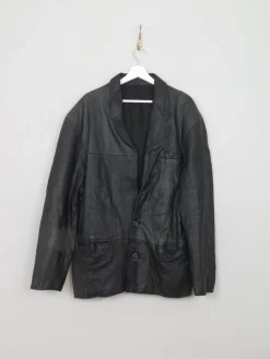 Men's VIntage Black Leather Jacket M/L