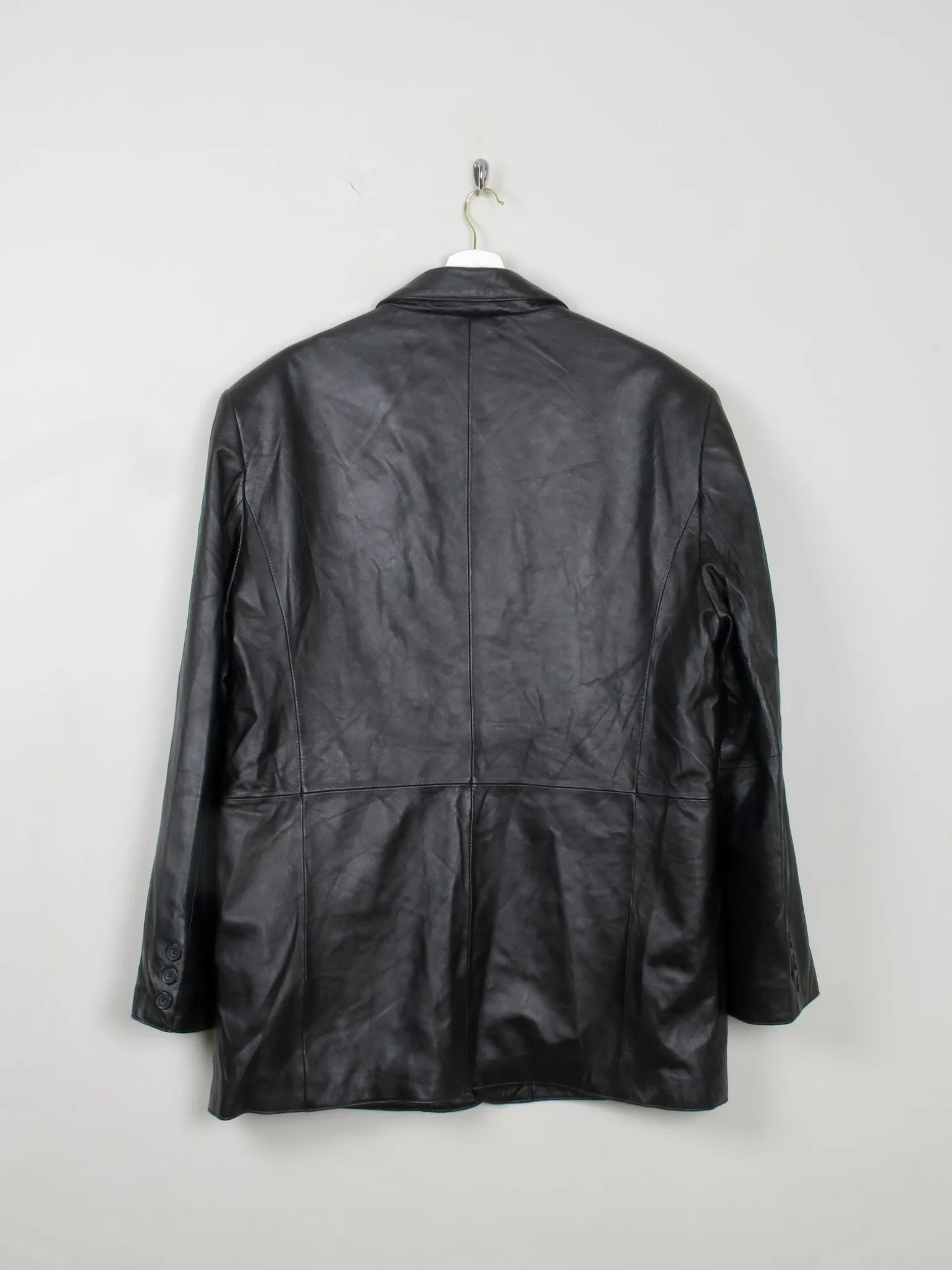 Men's Vintage Black Leather Jacket L