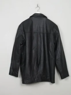 Men's Vintage Black Leather Jacket M