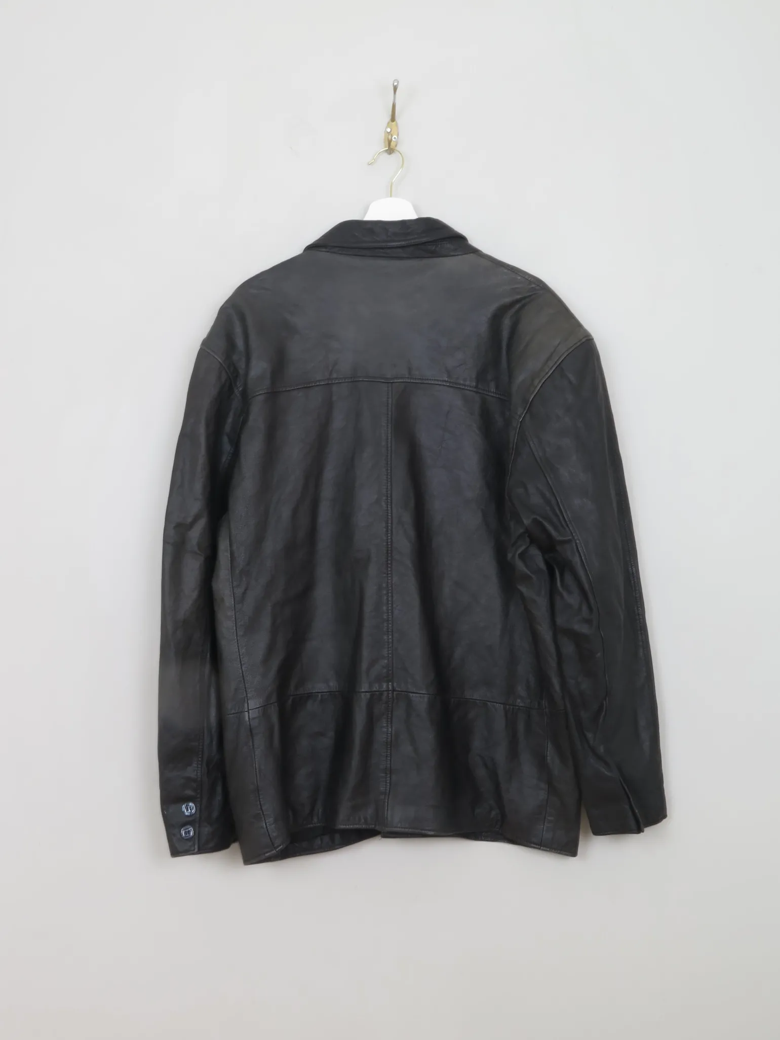 Men's VIntage Black Leather Jacket M/L