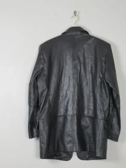 Men's Vintage Black Leather Jacket L