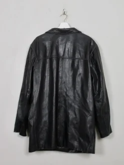 Men's Vintage Black Leather Jacket M/L