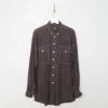 Men's Vintage Black Silk Shirt M