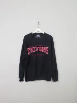 Men's Vintage Black Sweatshirt With Logo L