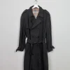 Men's Vintage Black Trench Coat L 42/44