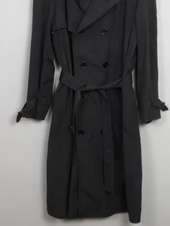 Men's Vintage Black Trench Coat L 42/44
