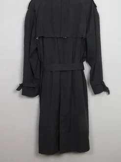 Men's Vintage Black Trench Coat L 42/44