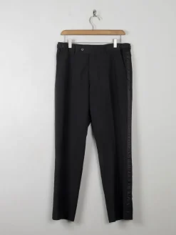 Men's Vintage Black Tuxedo Trousers  32 W/30 L