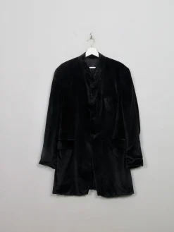 Men's Vintage Black Velvet Jacket 44/L