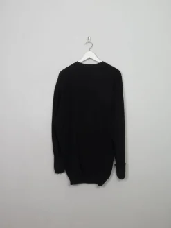 Men's Vintage Black Wool Cardigan L/XL