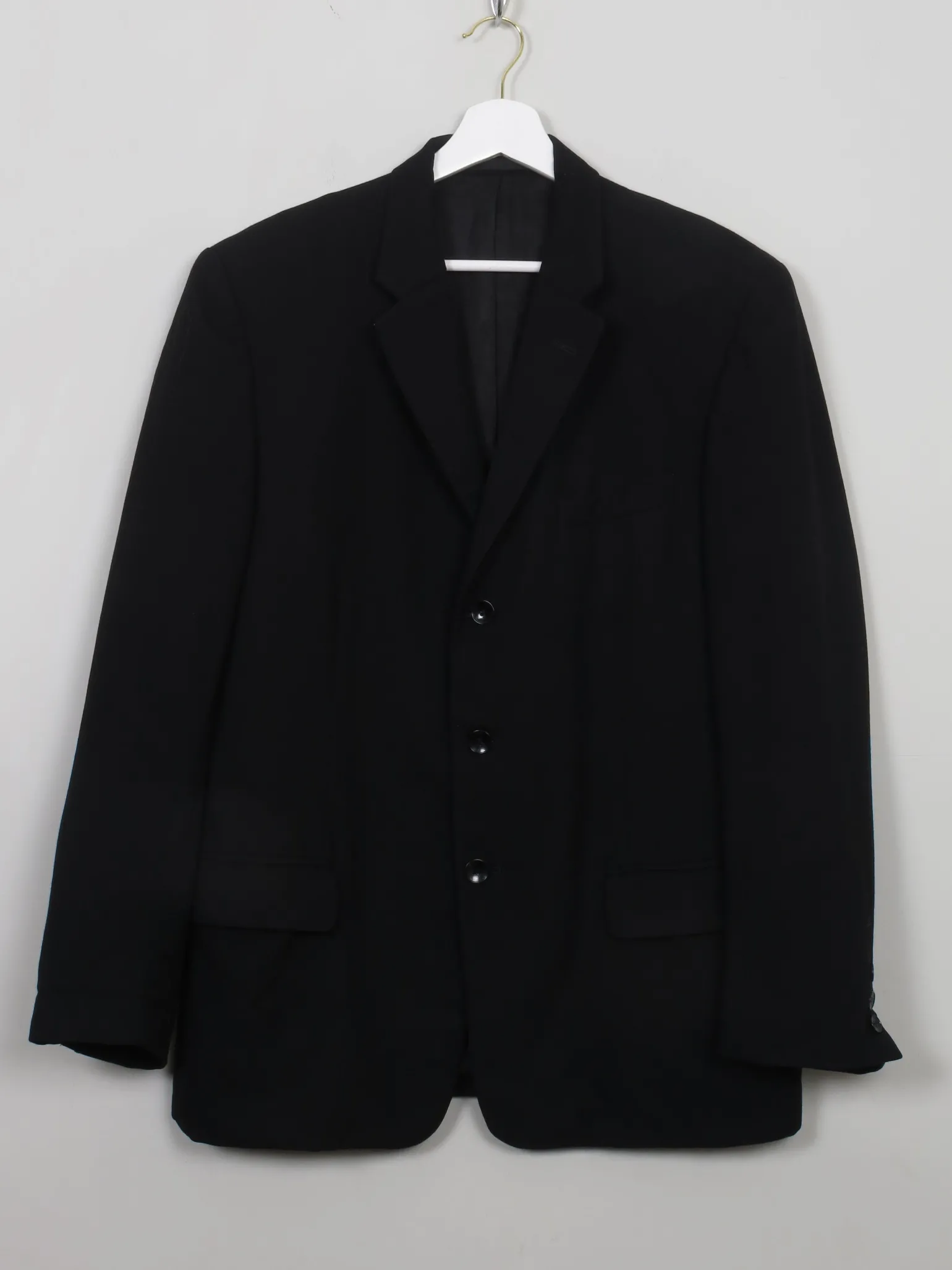 Men's Vintage Black Wool Jacket 42"
