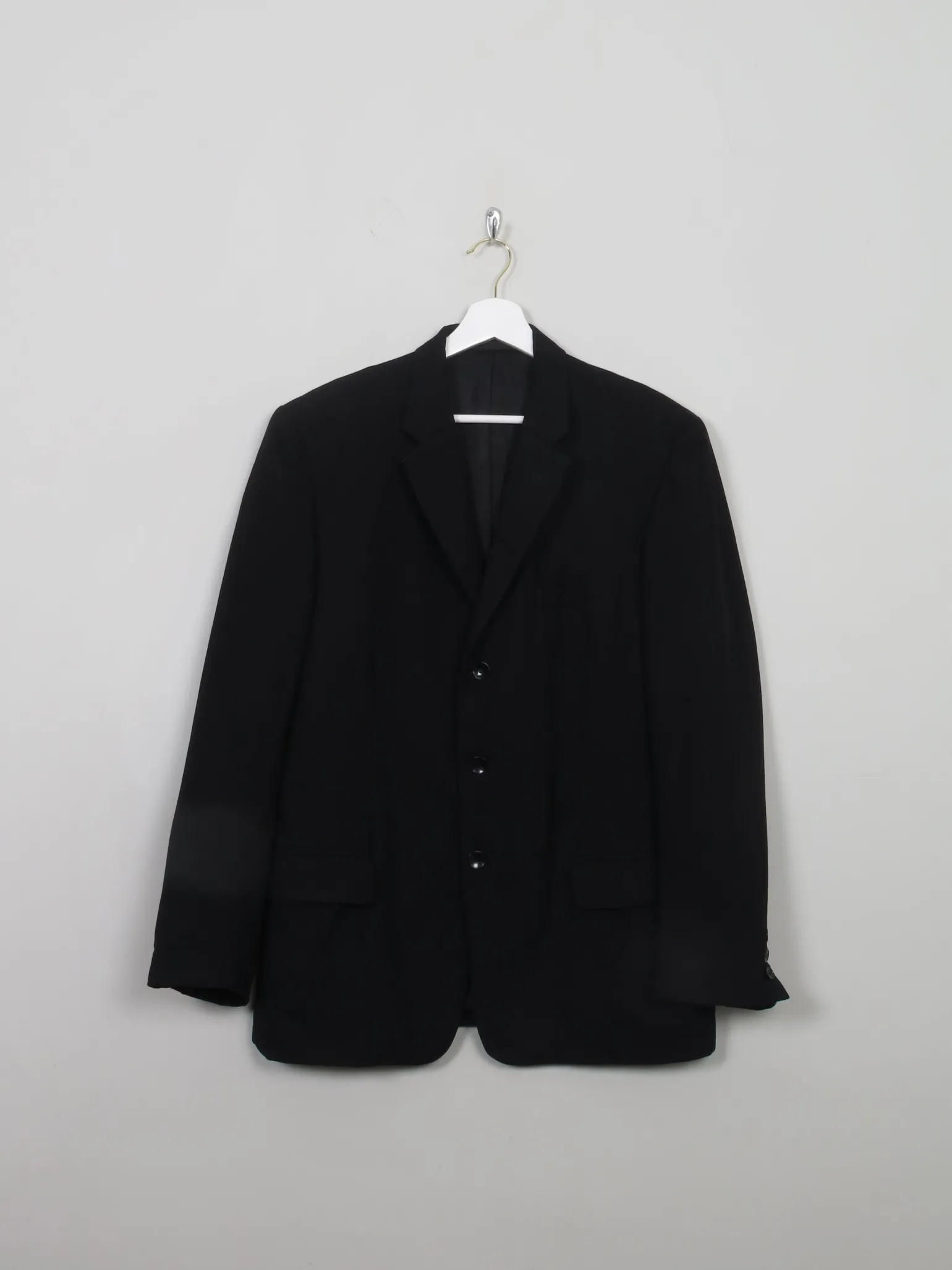 Men's Vintage Black Wool Jacket 42"