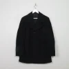 Men's Vintage Black Wool Short Coat 42”