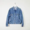 Men's Vintage Blue Denim Jacket Oversized 80s M