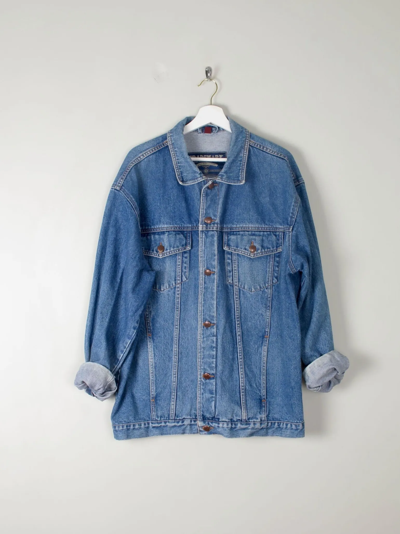Men's Vintage Blue Denim Jacket L/XL