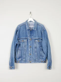 Men's Vintage Blue Denim Jacket Oversized 80s M