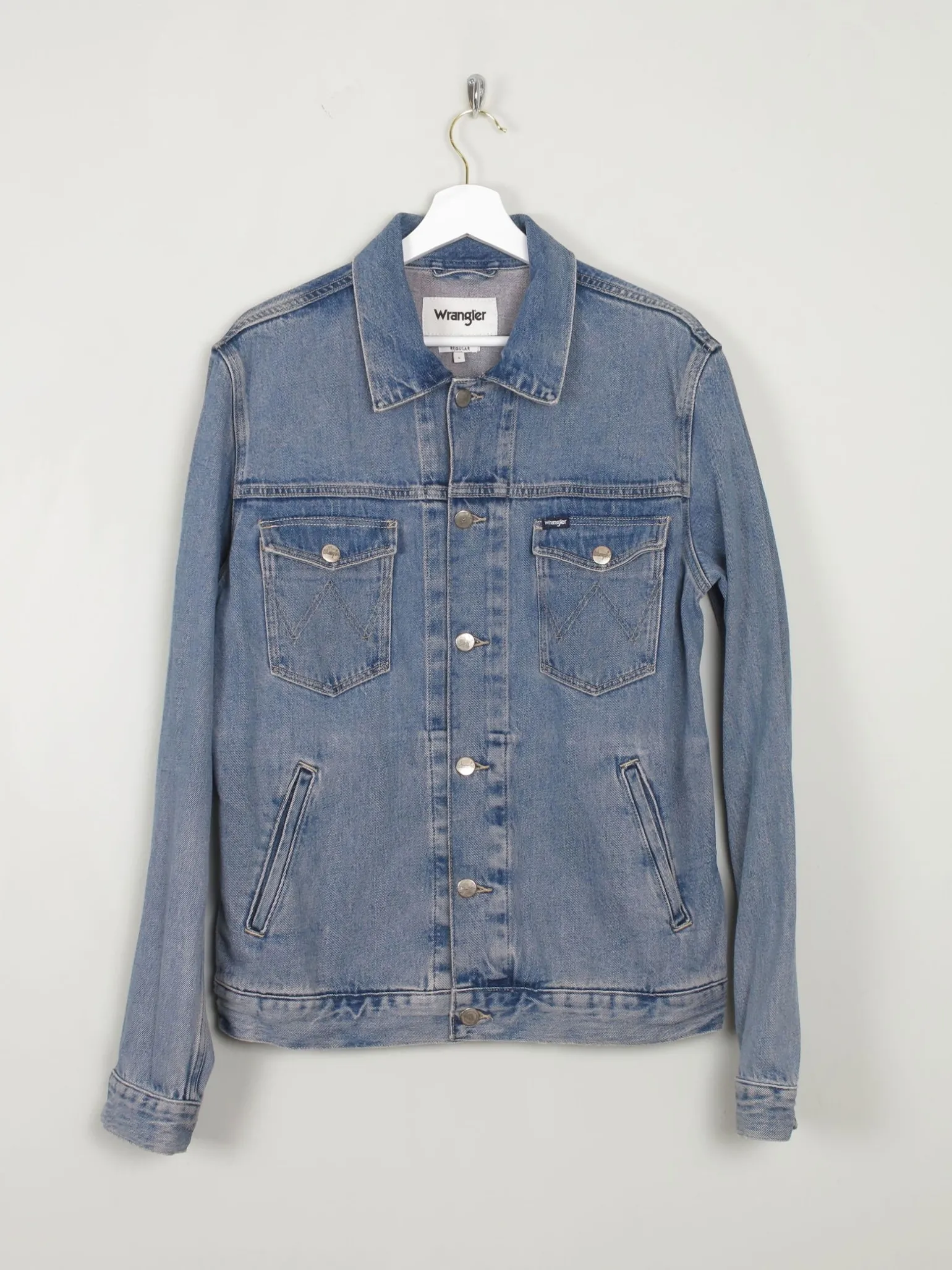 Men's Vintage Blue Denim Jacket Wrangler L