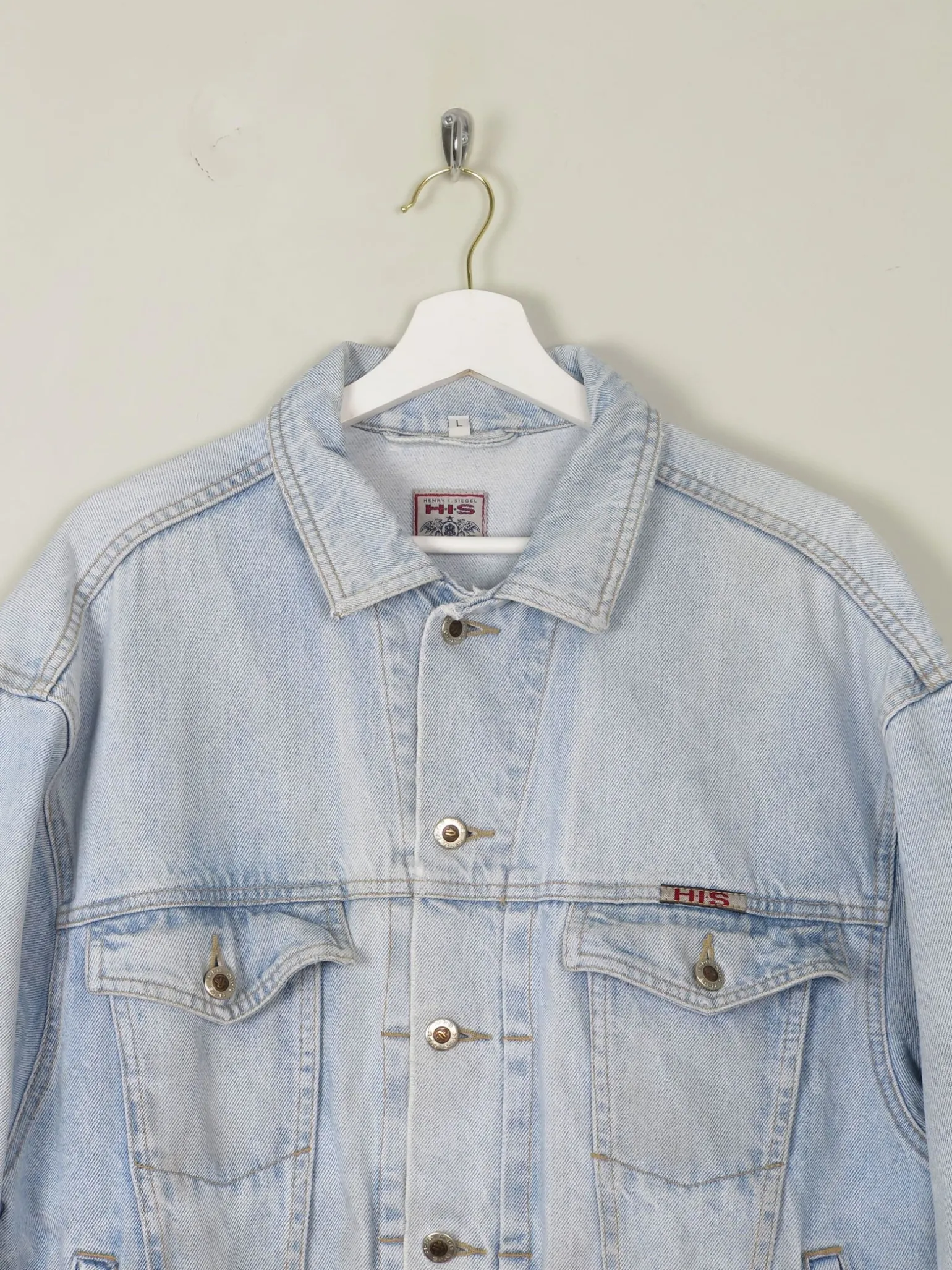 Men's Vintage Blue Denim Jacket L